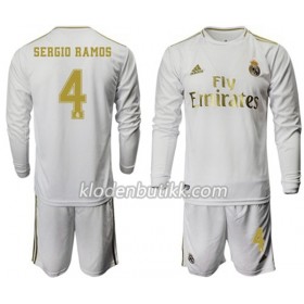 Real Madrid Sergio Ramos 4 Barn Hjemmedraktsett 2019-2020 Langermet (+ Korte bukser)